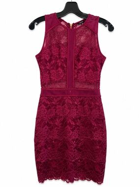 GUESS Magenta Lace Cocktail Dress | Size Small